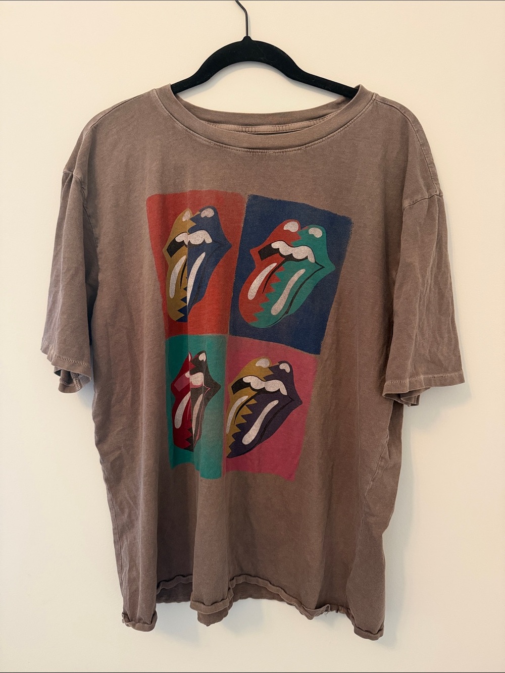 Rolling Stones Lucky Brand T-Shirt in Faded Brown